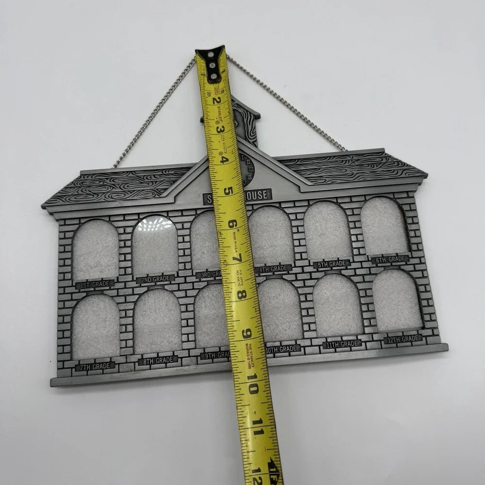 Vintage School House 1st-12th Grade Photo Frame Display Wall Hanging W/Box